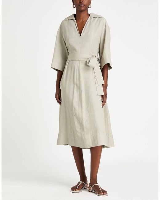 Vestido Midi P.A.R.O.S.H. de color Natural