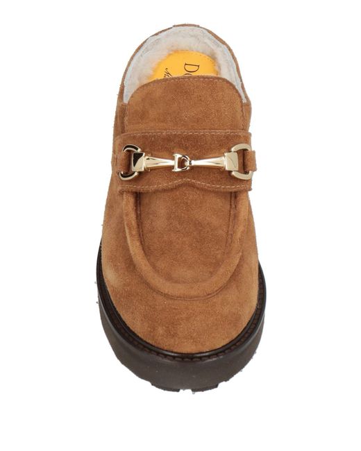 Doucal's Brown Mules & Clogs Leather