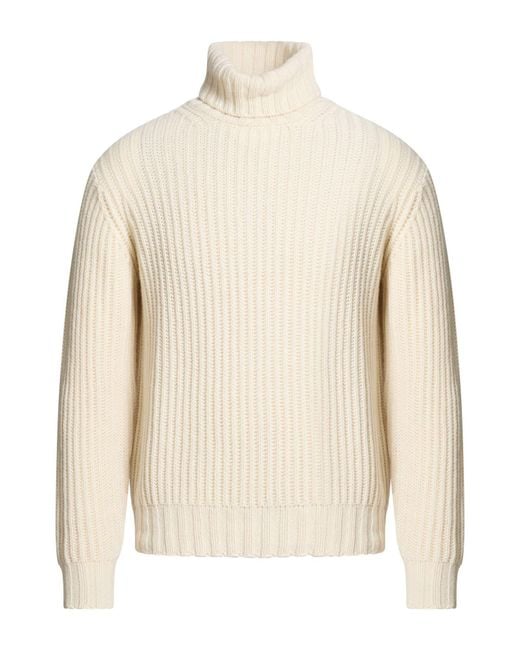 FILIPPO DE LAURENTIIS Natural Turtleneck Cashmere for men
