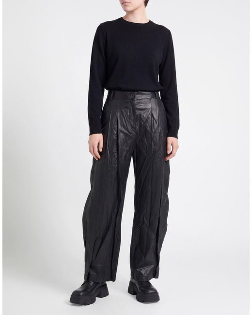 Malloni Black Pants Viscose, Polyester, Cotton, Metal