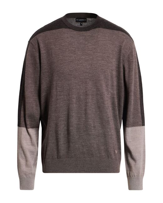 Emporio Armani Brown Jumper for men