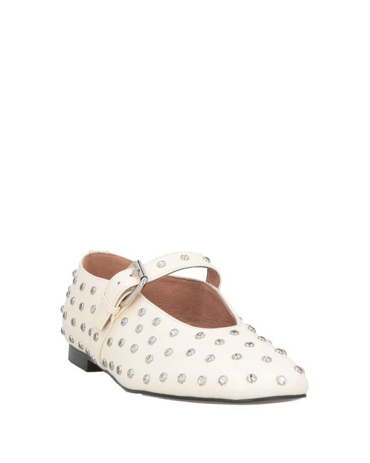 Bibi Lou White Ballet Flats