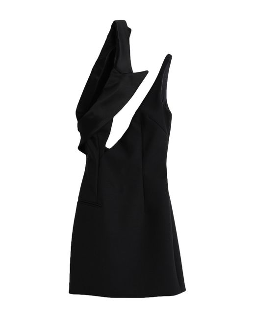 LAQUAN SMITH Black Mini Dress Viscose, Cotton