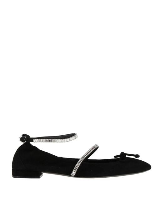 Stuart Weitzman Black Ballet Flats Leather