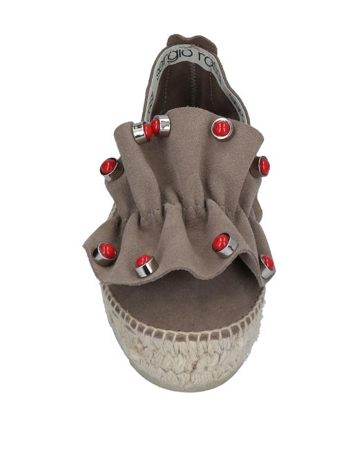 SERGIO ROSSI x MANEBÍ Brown Espadrilles