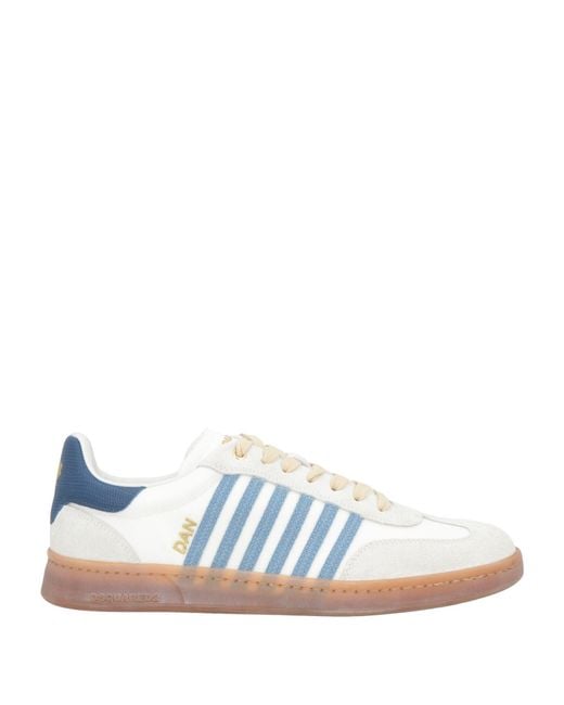 DSquared² Blue Sneakers Leather, Textile Fibers for men
