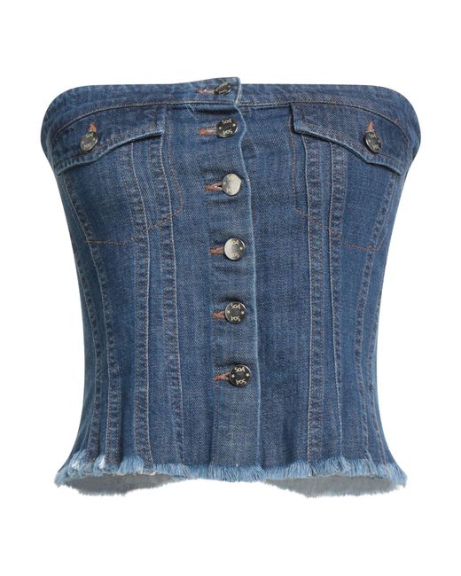 Soallure Blue Top Cotton
