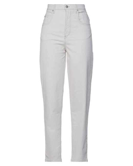 Isabel Marant White Pants Cotton, Linen, Elastane
