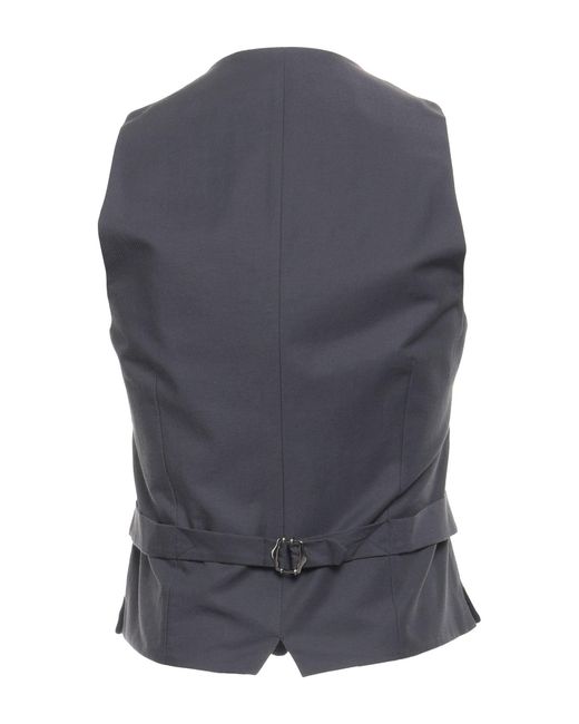 Lardini Blue Midnight Tailored Vest Wool, Linen for men