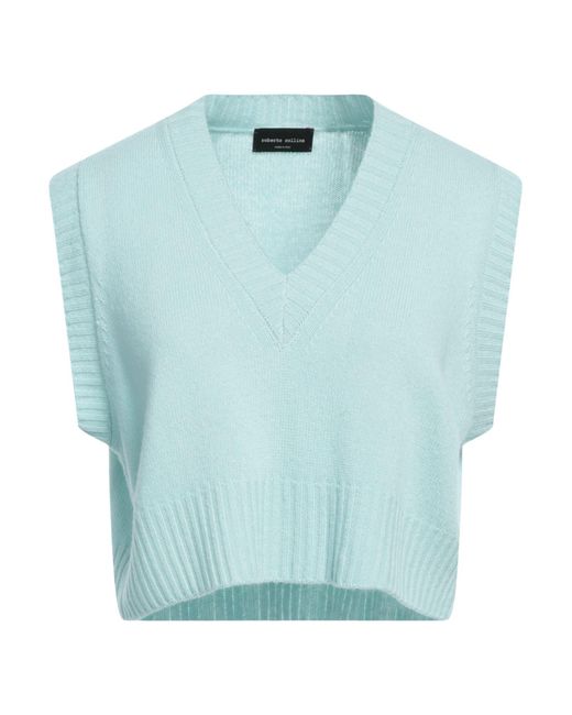 Roberto Collina Blue Sweater Merino Wool, Cashmere