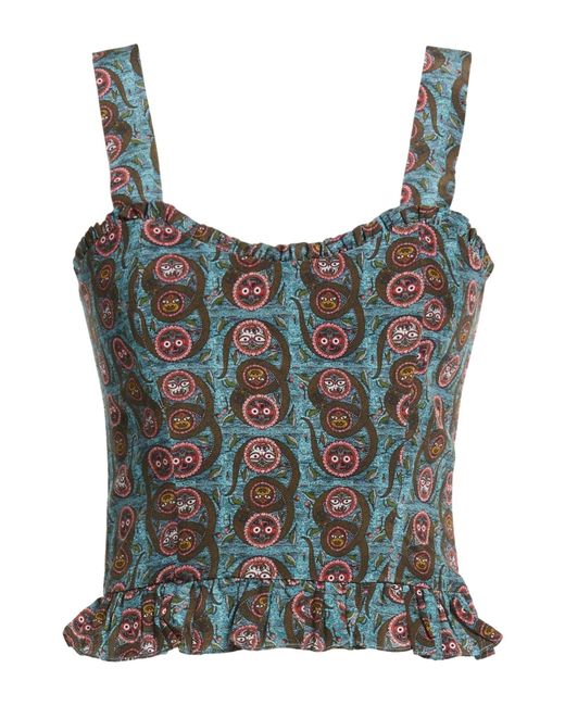 Muzungu Sisters Gray Azure Top Silk