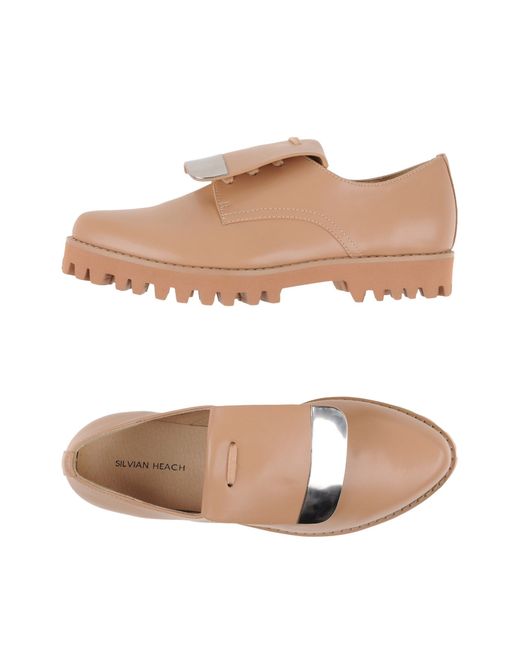 Silvian heach Laceup Shoes in Beige (Skin color) Lyst