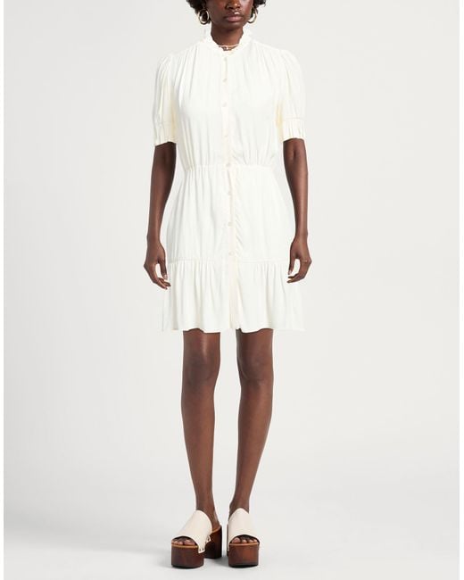 Pinko White Mini Dress Viscose