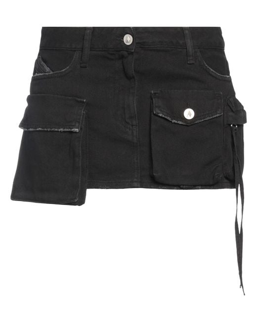The Attico Black Denim Skirt