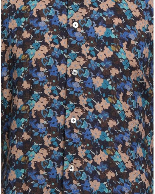 Giannetto Portofino Blue Midnight Shirt Viscose, Wool for men