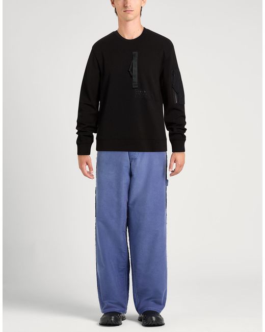 ARMANI EXCHANGE Black Sweatshirt Cotton, Polyester, Elastane for men