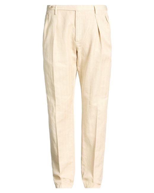 Boglioli Natural Pants Cotton, Linen for men