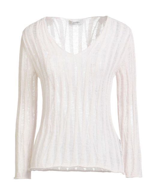 Alpha Studio White Sweater