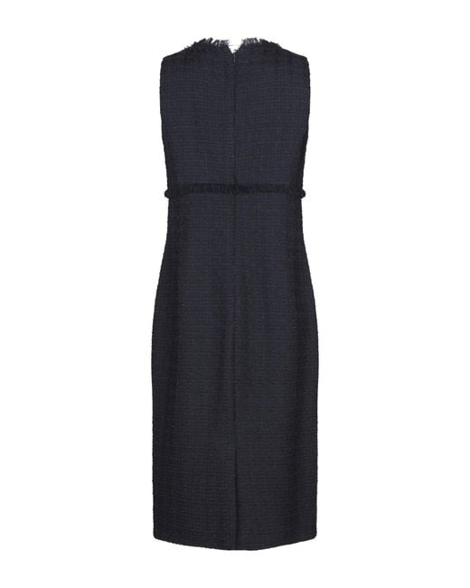 Clips Blue Midnight Midi Dress Virgin Wool, Polyamide