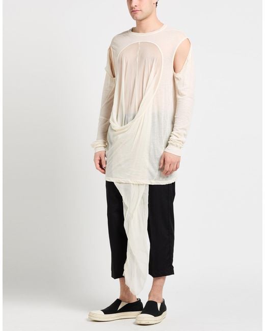 Rick Owens White T-Shirt for men