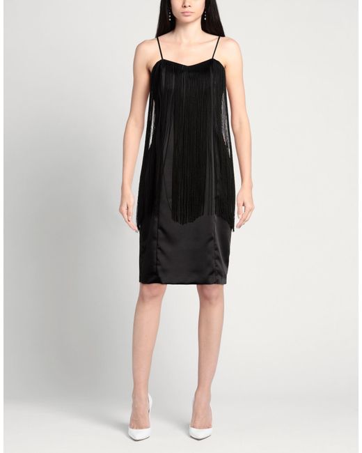 NUALY Black Mini Dress Polyester, Elastane