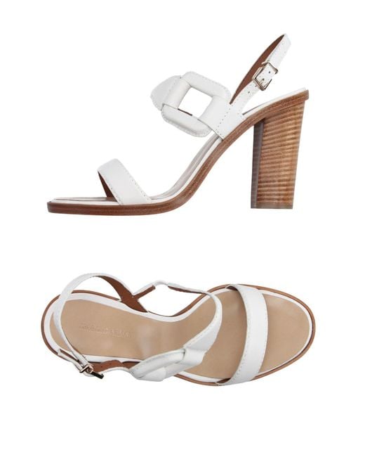 Giorgio armani Sandals in White | Lyst