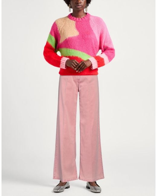 Pinko Pink Denim Jeans Cotton, Elastane