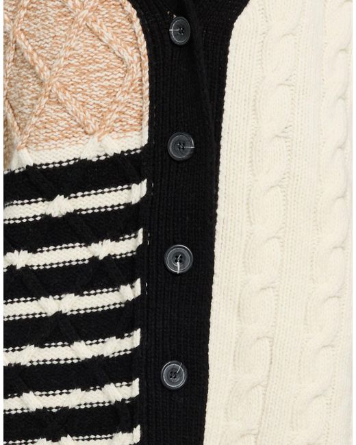 Alpha Studio Black Ivory Cardigan Wool