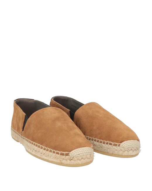 Sergio Rossi Brown Camel Espadrilles Leather for men