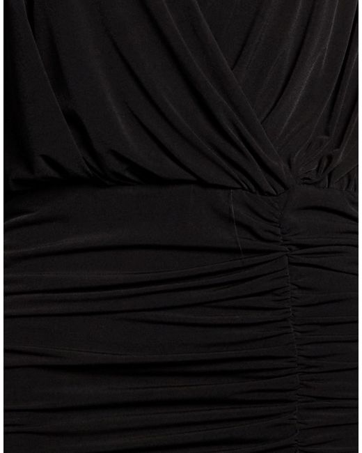 SWANNE STUDIO Black Mini Dress Polyester, Elastane