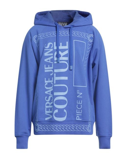 Versace Jeans Couture Blue Bright Sweatshirt Cotton, Elastane for men