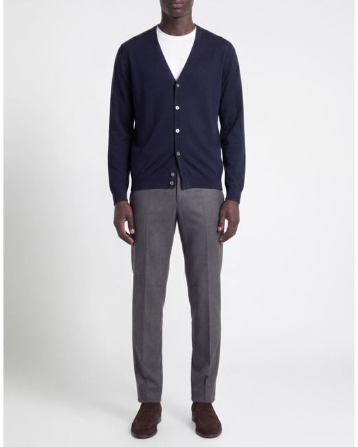 Zanone Blue Cardigan Cotton for men