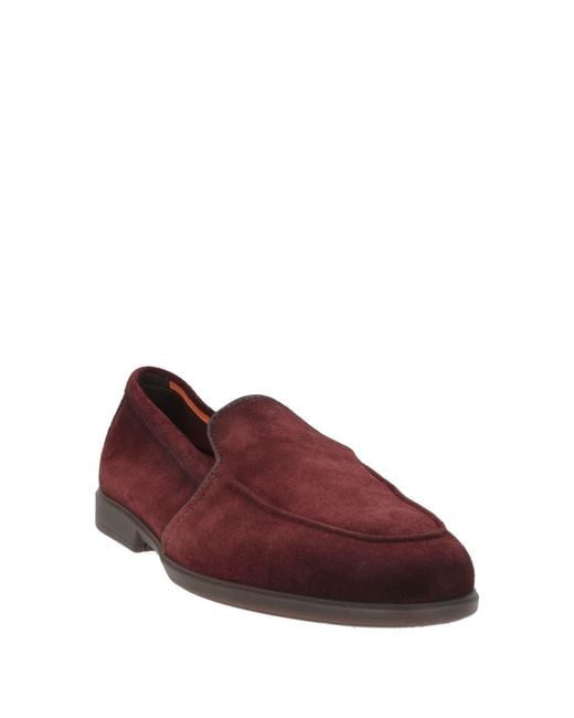 Santoni Red Loafers for men