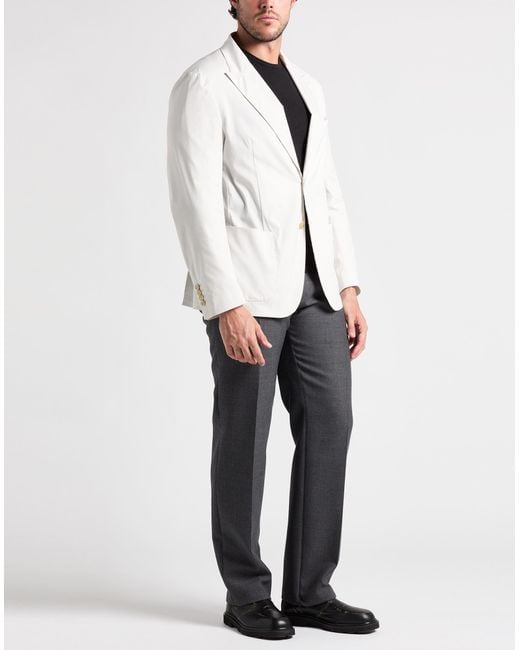 Eleventy Men's White Blazer Cotton, Polyamide, Elastane formal jackets