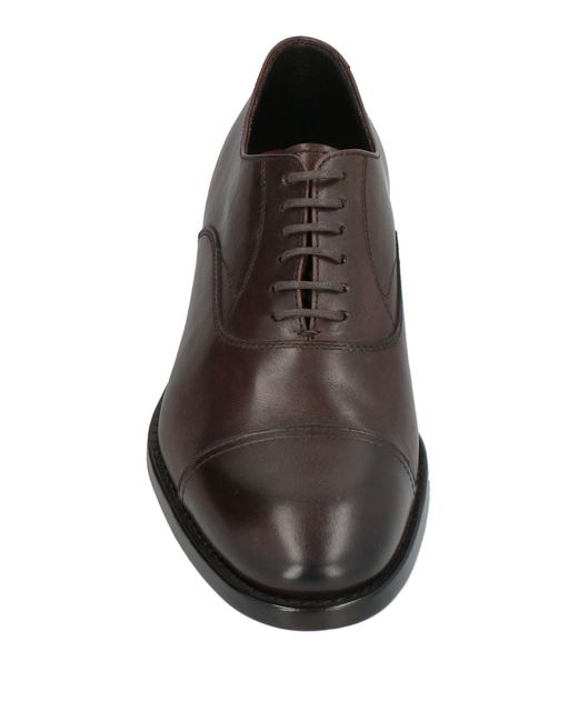 Henderson Brown Dark Lace-Up Shoes Calfskin for men