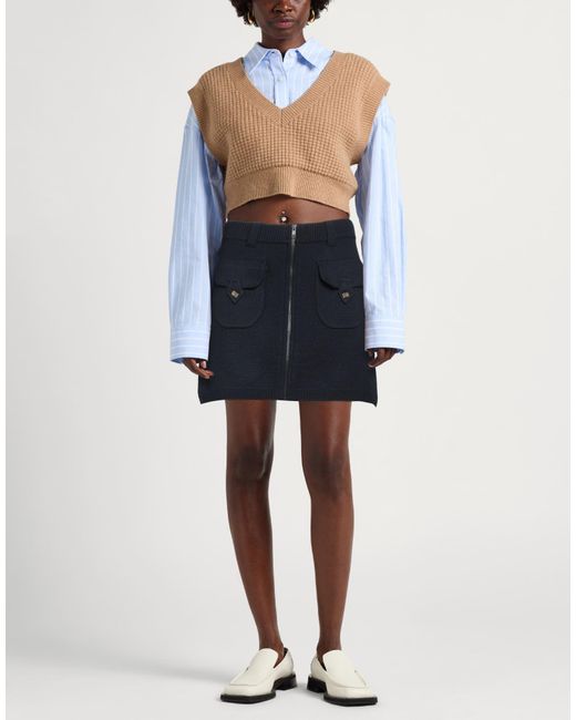 Ganni Blue Mini Skirt