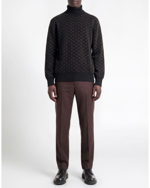 Herno Black Turtleneck Virgin Wool for men