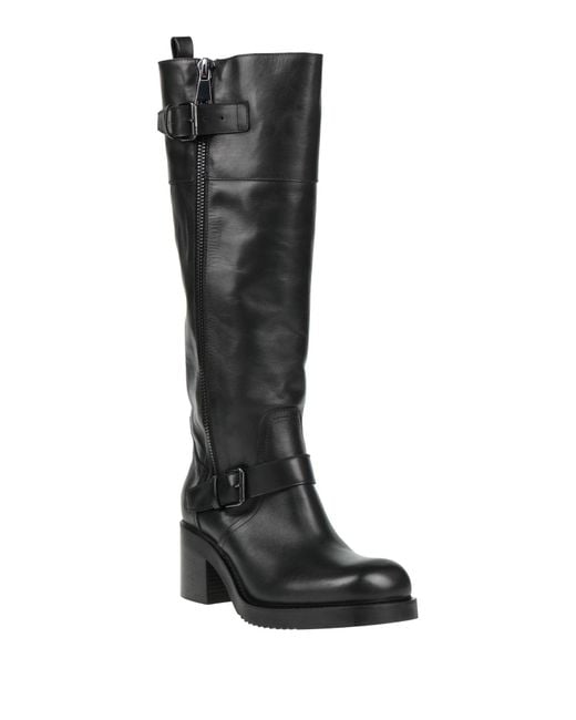 Elena Iachi Black Boot Leather