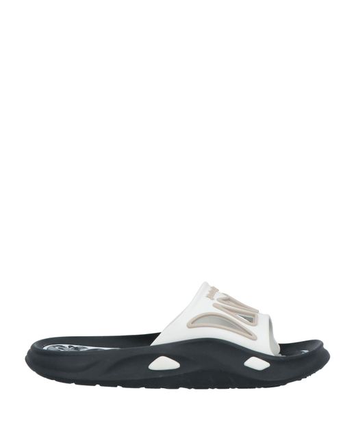 Palm Angels White Slides With Cut-ous for men