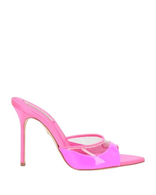 Giorgio Fabiani Pink Fuchsia Sandals Leather, Synthetic Fibers