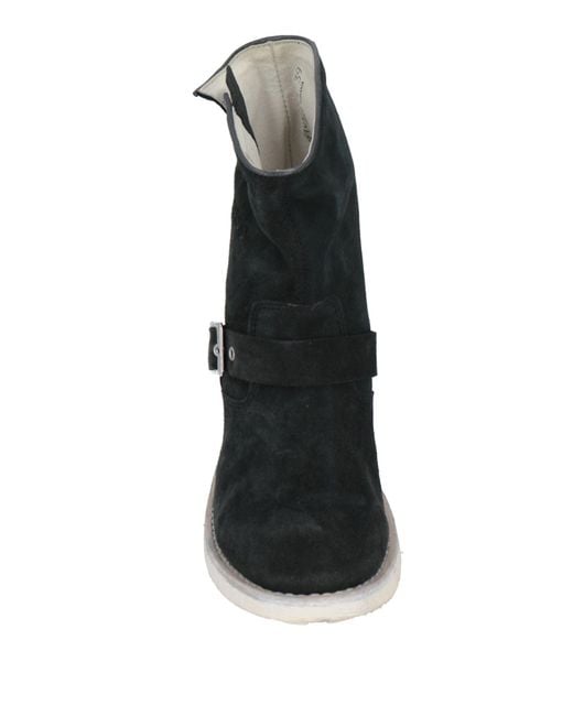 Docksteps Black Ankle Boots Leather