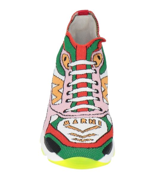 Marni Green Sneakers Textile Fibers