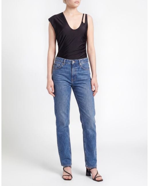 Mugler Blue Bodysuit