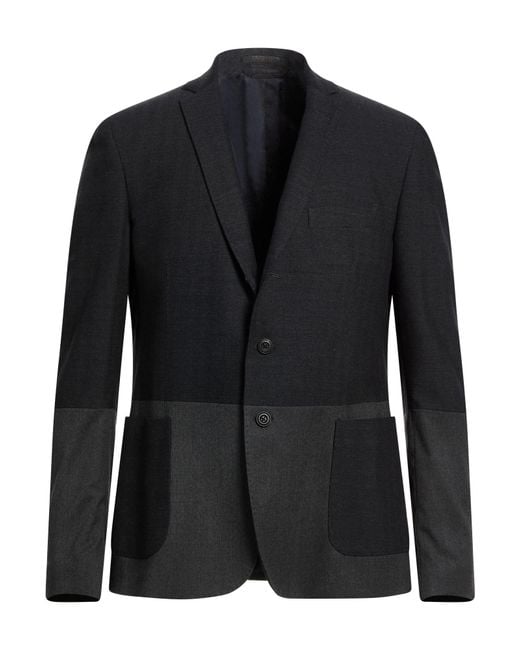 Messagerie Black Blazer Cotton, Wool, Polyester for men