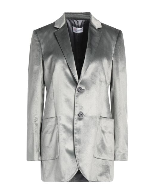RED Valentino Gray Blazer Viscose, Silk