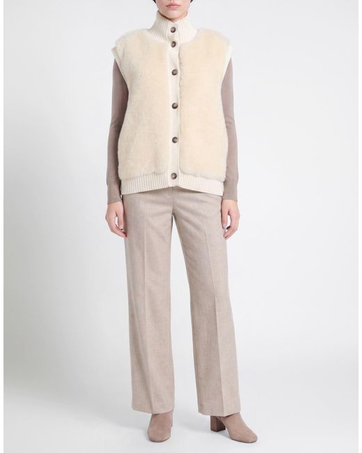 Barba Napoli Natural Cardigan Virgin Wool, Viscose, Cashmere