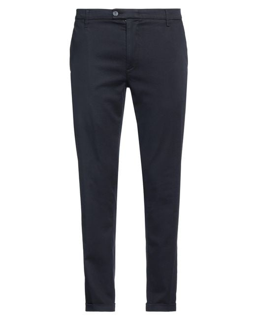 RE_HASH Blue Pants Cotton, Lyocell, Elastane for men