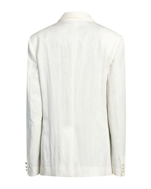 Etro White Ivory Blazer Lyocell, Polyamide