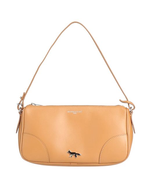 Maison Kitsuné Women's Natural Camel Handbag Cow Leather