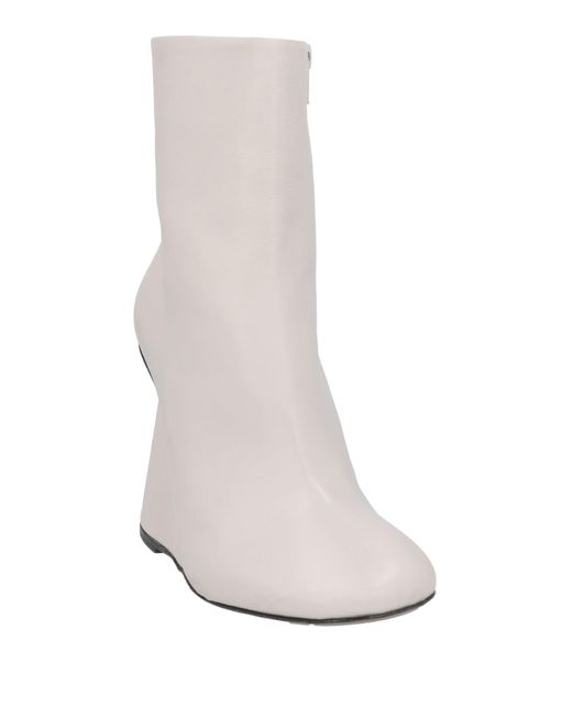 Malloni White Ankle Boots